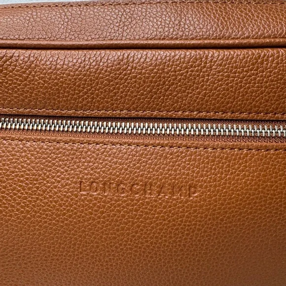 Longchamp le foulonne M camera bag caramel leather crossbody purse 20044021F72 - Picture 4 of 12